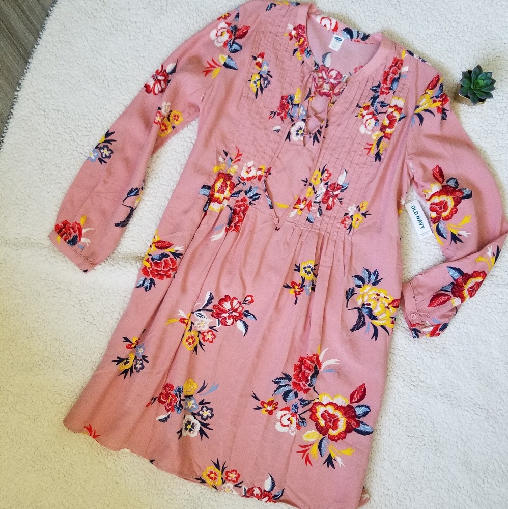 🆕 NWT Old Navy | Lace-Up-Yoke Floral Dress